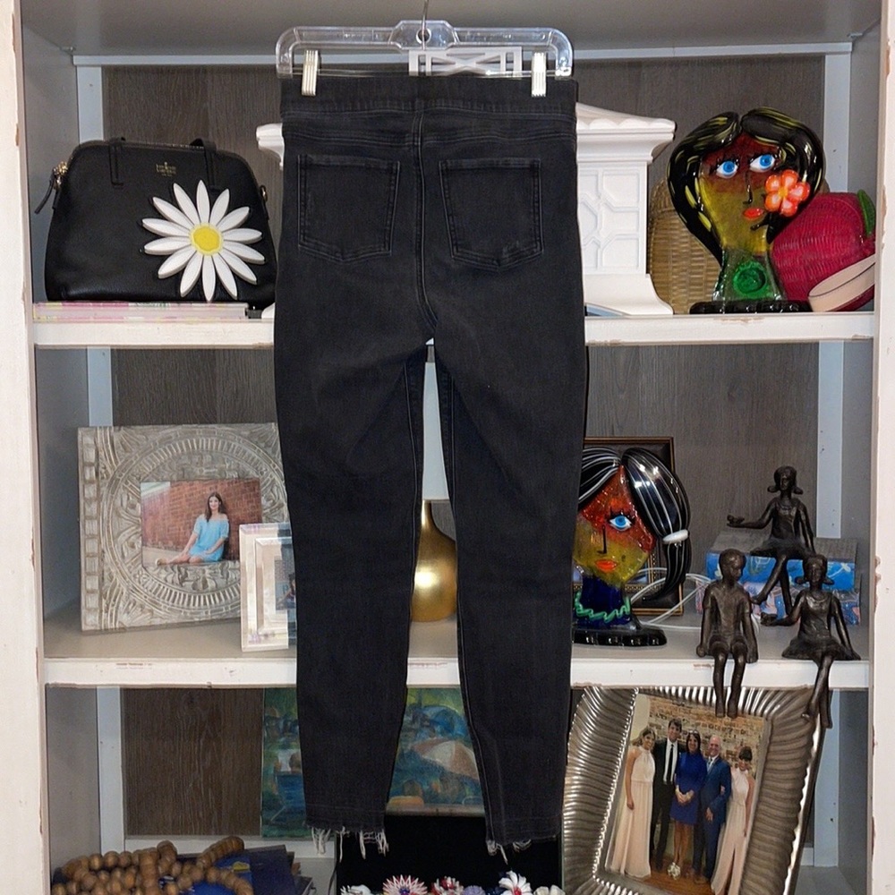 SPANX Vintage Black Distressed Ankle Skinny Jeans SZ S VGUC - Picture 5 of 6